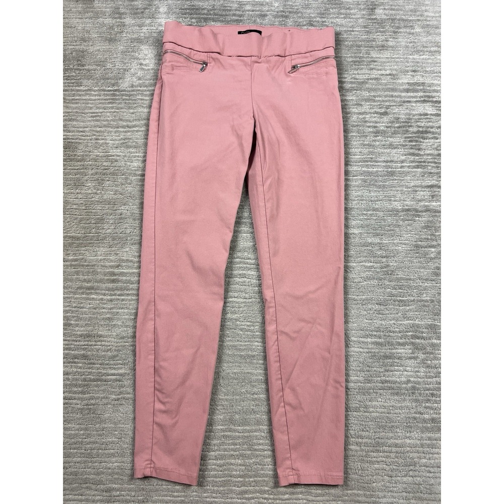 Dalia Dress Pants Womens 8 Pink Pull‎ On Ankle Zip Pockets Rayon Blend Casual